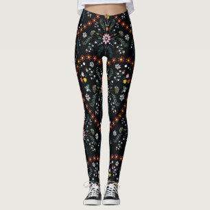 Kleines Herz der Blume: Fantasy nahtlos. Leggings