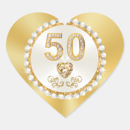 Kleines Herz geformt, 50. Jahrestag Sticker