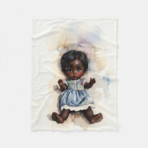 Kleines Herz, große Augen: Ein Hauch Nostalgie  Fleecedecke