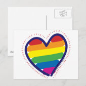 KLEINES HERZ MIT WORTEN POSTKARTE (Vorne/Hinten)