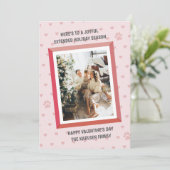 Kleines Herz-Muster Feiertagskarte (Stehend Vorderseite)