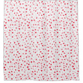 Kleines Herz Muster Weiß Duschvorhang (Vorderseite)