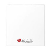 "Kleines Herz" Notizblock (Vorderseite)