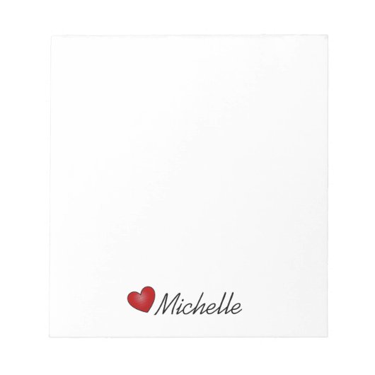 "Kleines Herz" Notizblock (Vorderseite)