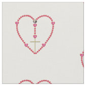 Kleines Herz-Rosenbeet-Gewebe Stoff (Nahaufnahme)