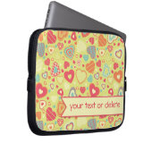 Kleines Herzmuster der Funky Liebe Laptopschutzhülle (Vorne Rechts)
