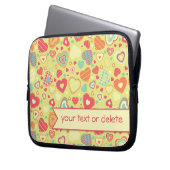 Kleines Herzmuster der Funky Liebe Laptopschutzhülle (Vorderseite Links)