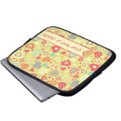 Kleines Herzmuster der Funky Liebe Laptopschutzhülle (Vorne Knopf)