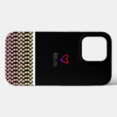 Kleines Herzmuster Wiederholung Border Rainbow Case-Mate iPhone Hülle (Rückseite (Horizontal))
