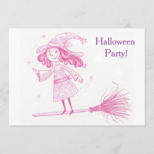 Kleines HEXE Halloween-Party laden ein Einladung