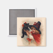 Kleines Hexenmädchen Magnet (Vorderseite/Rückseite)