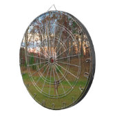 Kleines Hirsch und rosa Sonnenuntergang Dartscheibe (Vorderseite rechts)