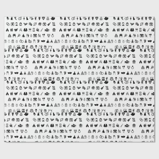 Kleines Hochzeitssymbol Geschenkpapier (Flach)