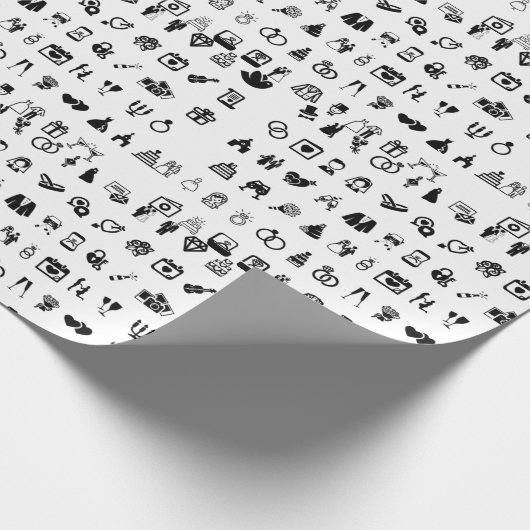 Kleines Hochzeitssymbol Geschenkpapier (Ecke)