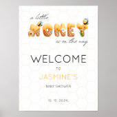 Kleines Honey Bee Baby Dusche Begrüßungszeichen Poster (Vorne)