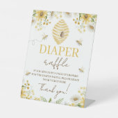 Kleines Honigbiene-Windel-Raffle-Schild Sockelschild (Vorderseite)