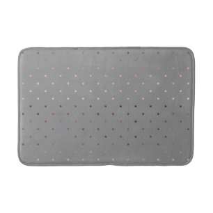kleines Imitat-Rosengoldgraues Polka-Punktmuster Badematte