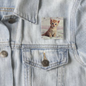 Kleines Ingwer-Kätzchen Button (Beispiel)