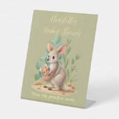 Kleines Joey Baby Duschsnack Sign Sockelschild (Vorderseite)