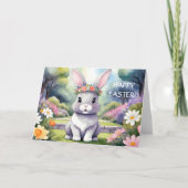 Kleines Kaninchen, Ostern Karte (Vorderseite)