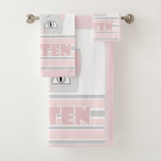 Kleines Kätzchen Badhandtuch Set (Insitu)