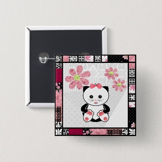 Kleines Kätzchen Button (Vorne & Hinten)