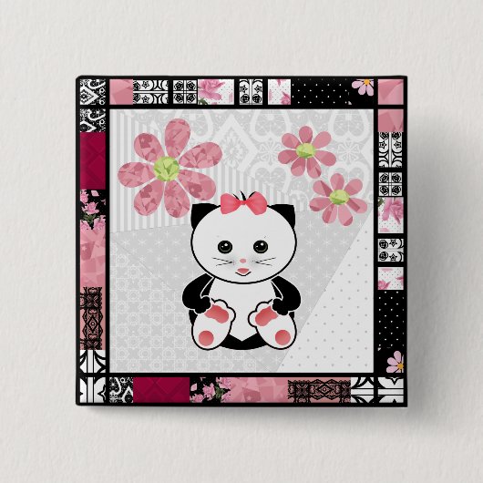 Kleines Kätzchen Button (Vorderseite)