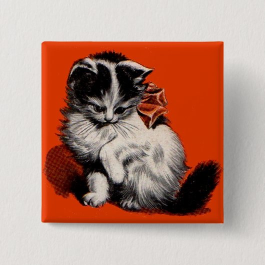 Kleines Kätzchen Button (Vorderseite)
