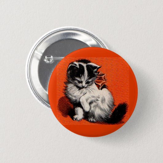 Kleines Kätzchen Button (Vorne & Hinten)