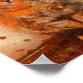 Kleines Kätzchen, das in Aquarellmalerei schläft Poster (Ecke)