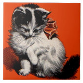 Kleines Kätzchen Fliese (Vorderseite)