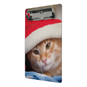 Kleines Kätzchen im roten Weihnachtshut Mini Klemmbrett (Gewinkelt2)