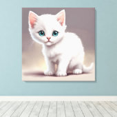 Kleines Kätzchen Leinwanddruck (Insitu (Holzboden))