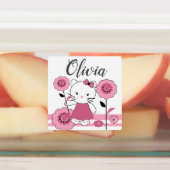 Kleines Kätzchen, niedlich, für Mädchen, Baby, ros Etiketten (Befestigt)