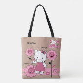 Kleines Kätzchen. personalisierte Dekoration Kaffe Tasche (Rückseite)