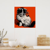Kleines Kätzchen Poster (Küche)
