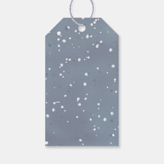 Kleines Kätzchen Wasserfarbe Kinderdusche Danke Geschenkanhänger (Rückseite)