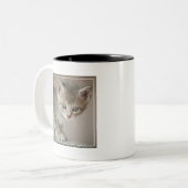 Kleines Kätzchen Zweifarbige Tasse (Vorderseite Links)