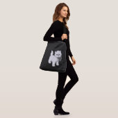 KLEINES KATZDESIGN TRAGETASCHEN MIT LANGEN TRÄGERN (Am Model)