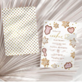 Kleines Keks Pink Baby Dusche Lebkuchen Winter Einladung