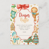 Kleines Keks Weihnachtsdusche Windeln Raffle Begleitkarte (Vorderseite)