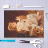 Kleines Kind mit dem Kätzchen spielen (1893) Seidenpapier (Handwerk)