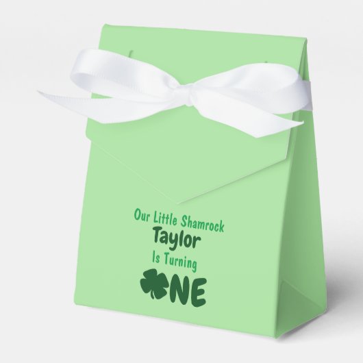 Kleines Kleeblatt 1. Geburtstag Geschenkschachtel (Vorderseite)