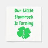 Kleines Kleeblatt 1. Geburtstag Serviette (Vorderseite)