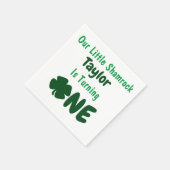 Kleines Kleeblatt 1. Geburtstag Serviette (Ecke)