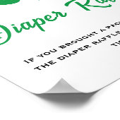 Kleines Kleeblatt Babydusche Windeln Windeln Raffl Poster (Ecke)