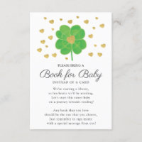 Kleines Kleeblatt Babyduschenbuch für Babykarte