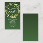 Kleines Kleeblatt Duschdusche Windeln Raffle Begleitkarte (Vorne/Hinten)