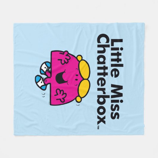 Kleines kleines Fräulein Chatterbox Fräulein-| ist Fleecedecke (Vorderseite (Horizontal))