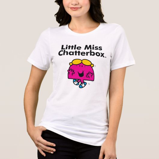 Kleines kleines Fräulein Chatterbox Fräulein-| ist Tri-Blend Shirt (Vorderseite)